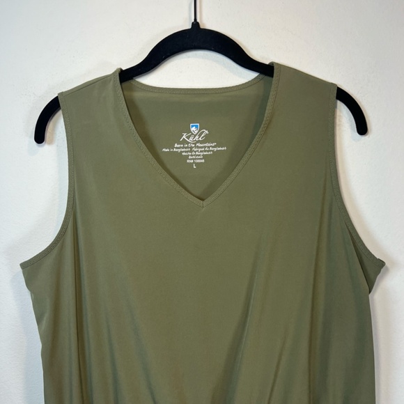 Kuhl Women's Vantage Dress Green Lightweight Stretch Sleeveless Drawstring Large - Picture 3 of 16